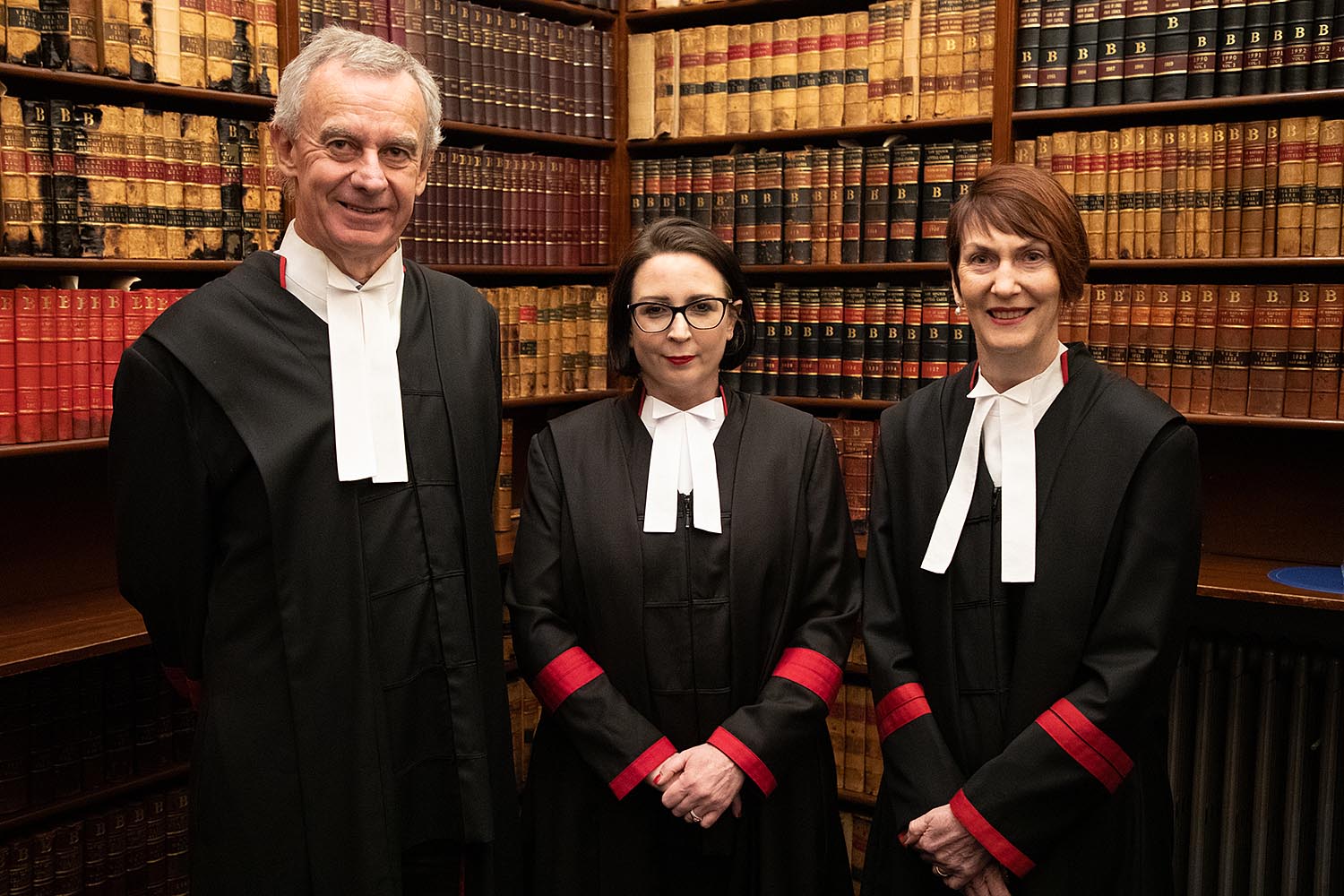 Justice Riordan, Justice Nichols and Chief Justice Ferguson before the welcome ceremony.