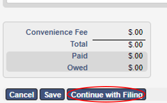 Step five bail applications - continue with filing