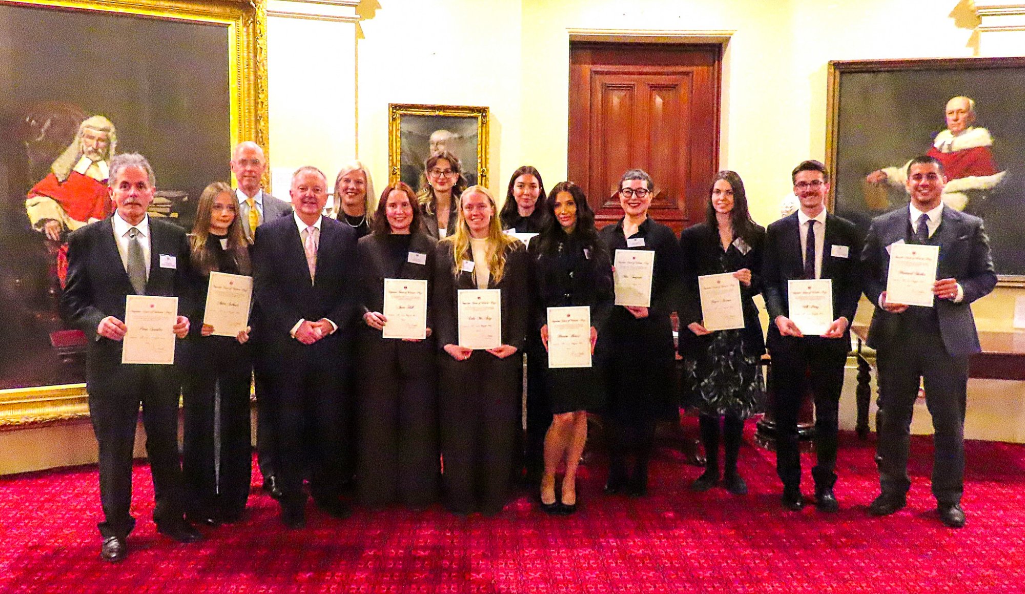 Photo of the Supreme Court Prize recipients taken in the Law Library