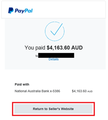 Once payment is made you will see a payment summary page