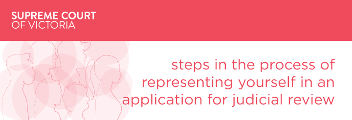 Steps in the process of representing oneself in an application for judicial review in the Supreme Court